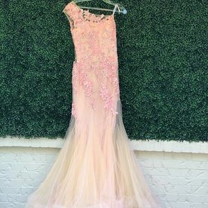 Rachel Allan one shoulder dress